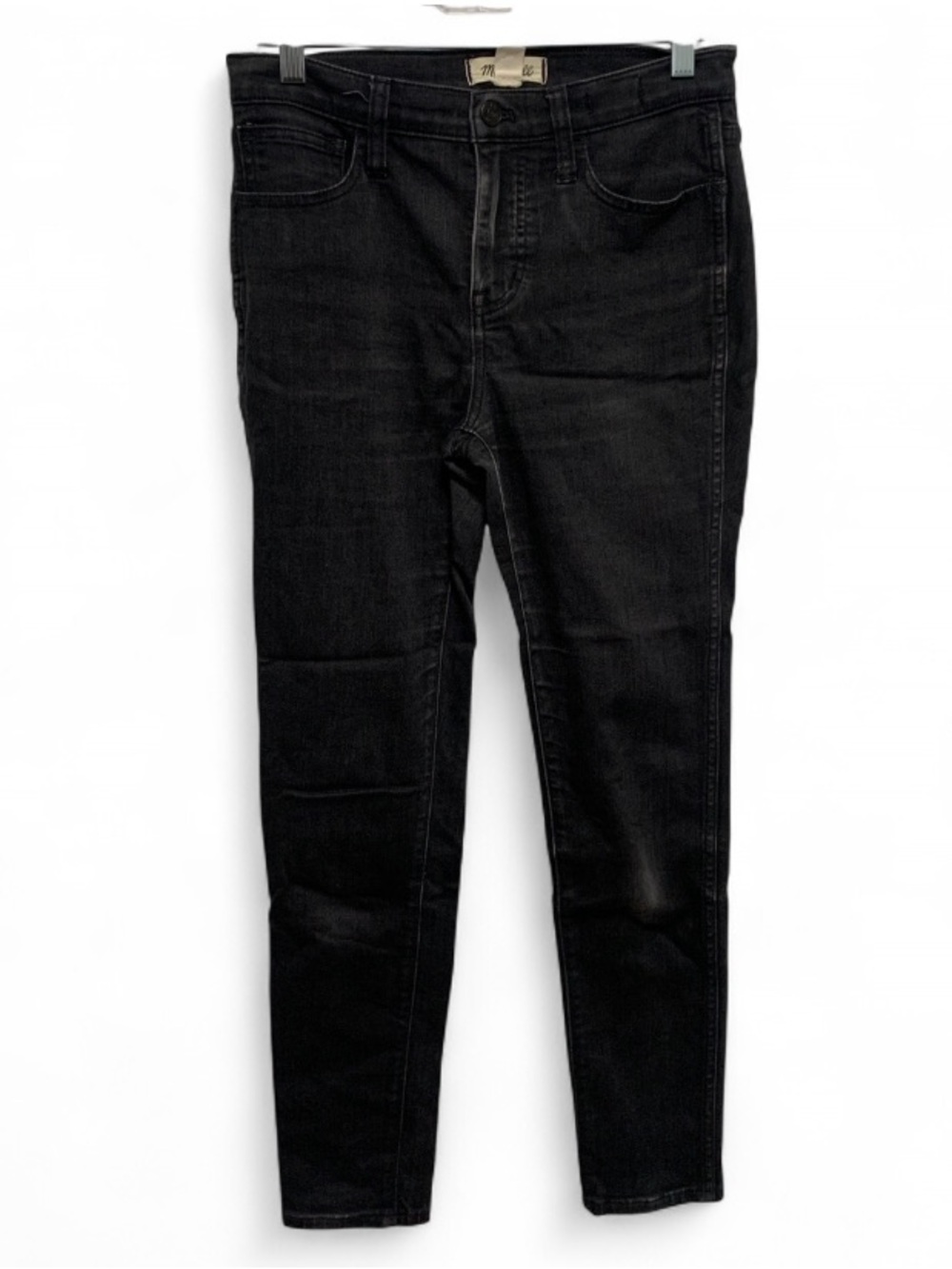 Madewell Mid Rise Road-tripper Black Skinny Jeans